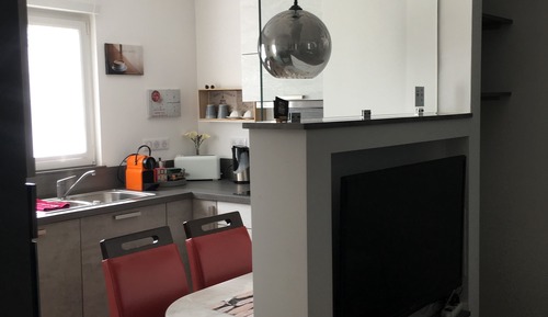 Estudio Deluxe, 1 cama de matrimonio, cocina, vistas al jardín