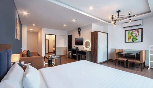 Habitación Deluxe, 2 camas de matrimonio, balcón