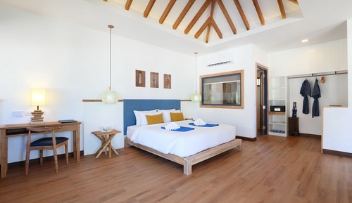 Villa, frente a la playa