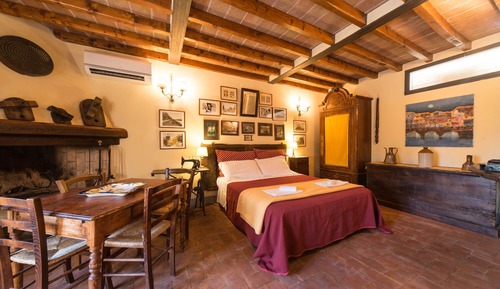 Habitación doble, chimenea