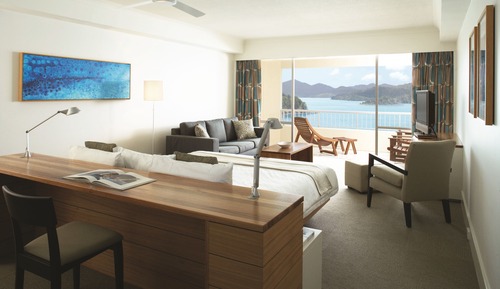 Habitación, 1 cama de matrimonio grande con sofá cama, vistas al mar