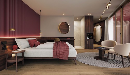 Habitación Deluxe con 1 cama doble o 2 individuales, vistas a la montaña, junto a la montaña