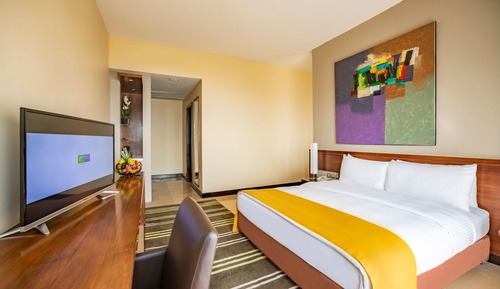 Habitación estándar, 1 cama de matrimonio grande, fumadores, vistas a la piscina