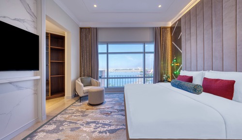 Suite, varias camas, vistas al mar