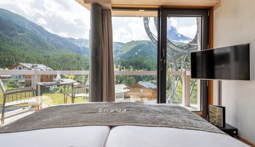 Habitación Deluxe doble, balcón (Matterhorn view)