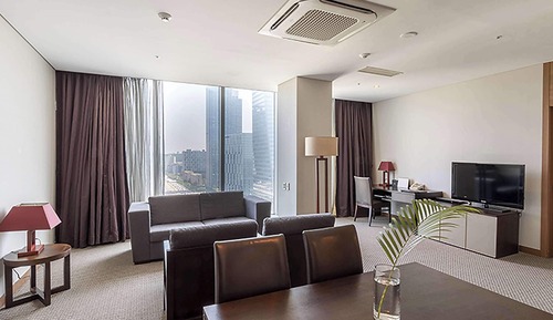 Suite Deluxe, 1 cama de matrimonio grande, no fumadores, vistas al parque (Living Room)