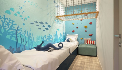 Suite familiar, balcón, vistas parciales al mar (Superior Seaside)