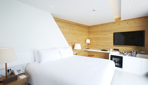 Habitación superior, 1 cama de matrimonio grande, vistas al mar
