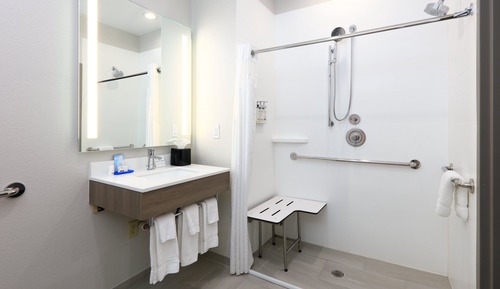 Habitación estándar, 1 cama de matrimonio grande (Comm, Roll-In Shower)