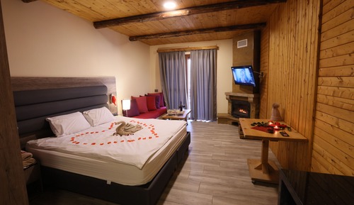 Suite estudio Deluxe, 1 cama de matrimonio grande, balcón, vistas a la montaña