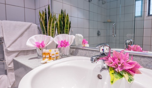 Habitación Premier, 2 camas de matrimonio, en la zona del jardín