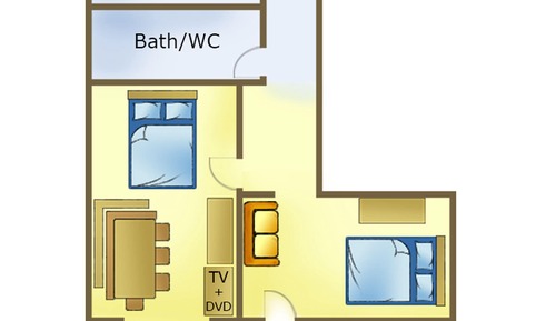 Apartamento clásico, 2 habitaciones (2-4)