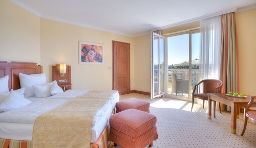Habitación Confort doble, balcón, vistas al jardín