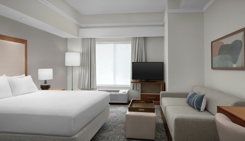 Estudio, 1 cama de matrimonio grande con sofá cama (Mobility/Hearing Access, Roll-In Shwr)