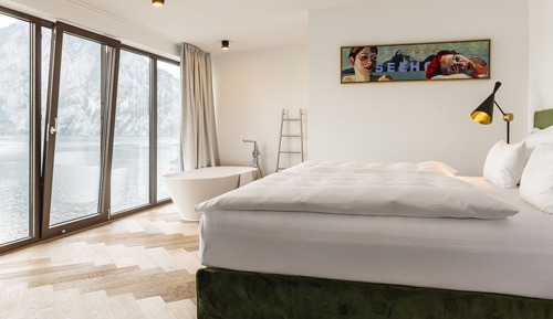 Suite panorámica, balcón, vistas al lago (Traunsee)