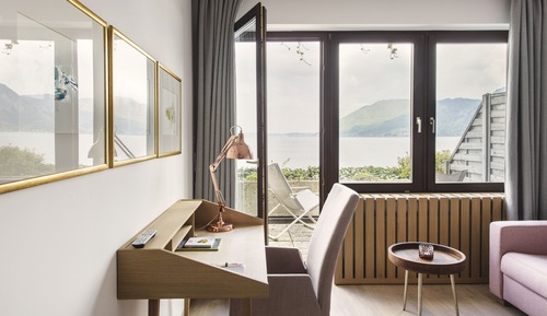 Habitación de diseño doble, balcón, vistas al lago (Mini)