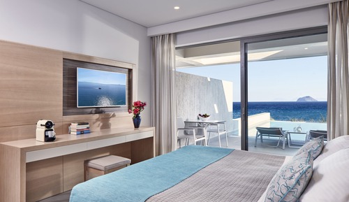 Habitación doble, piscina privada, vistas al mar