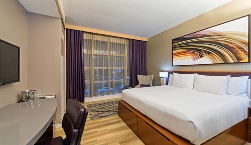 Estudio, 1 cama de matrimonio grande (Hearing/Roll-in Shower)