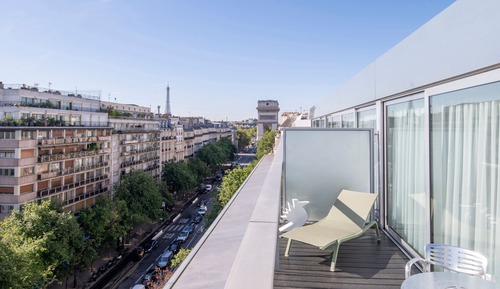 Habitación, 1 cama de matrimonio grande, terraza (Paris Sky, Eiffel Tower View)