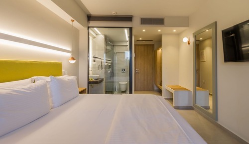 Habitación ejecutiva con 1 cama doble o 2 individuales, balcón
