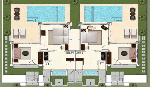 Villa, 1 cama de matrimonio grande, piscina privada