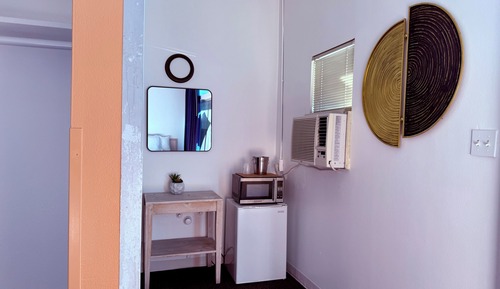 Habitación económica, 2 camas dobles, patio, vistas al jardín
