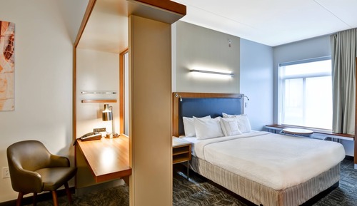 Estudio, 1 cama de matrimonio grande con sofá cama (Mobility/Hearing Access, Roll-In Shwr)