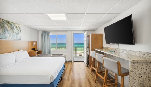 Habitación clásica, 2 camas de matrimonio, cocina, frente a la playa
