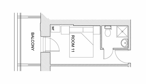 Habitación doble, balcón, vistas al mar (Compact Double Room, 2nd Floor)