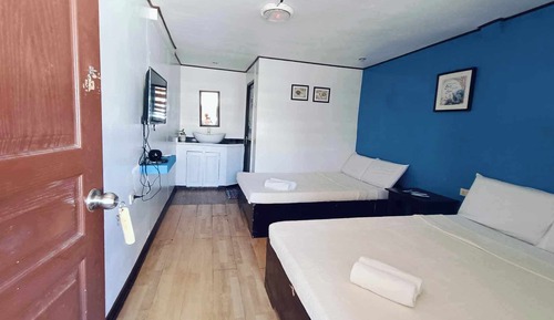 Habitación básica con 2 camas individuales, no fumadores, frente a la playa
