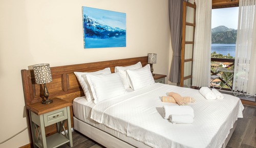 Habitación con 1 cama doble o 2 individuales, vistas al mar (Ihlamur)