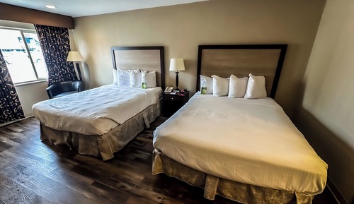 Habitación estándar, 2 camas de matrimonio, no fumadores, frigorífico (Pet Friendly)