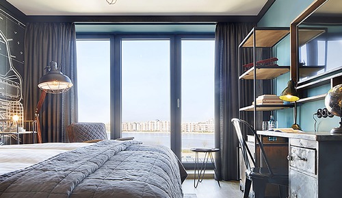 Habitación económica doble, vistas al puerto