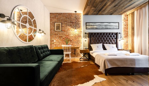 Suite estudio familiar, 1 cama de matrimonio grande con sofá cama, no fumadores