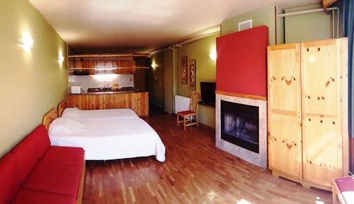 Estudio, 1 cama de matrimonio, vistas a la montaña