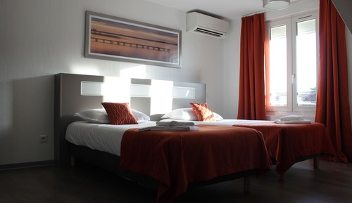 Habitación cuádruple, varias camas