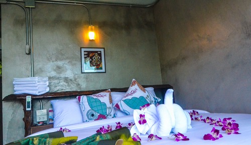 Habitación estándar doble, 1 cama de matrimonio grande, no fumadores, vistas al mar
