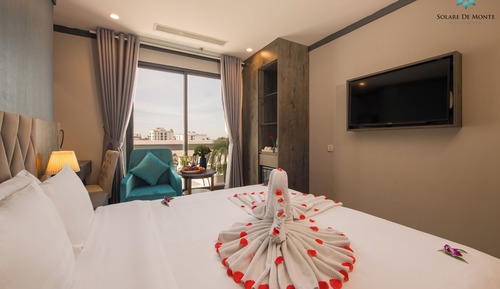 Habitación de luna de miel, 1 cama de matrimonio grande, vistas a la ciudad