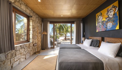 Habitación Deluxe doble, 2 camas individuales, vistas al mar