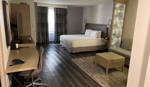Habitación, 1 cama de matrimonio grande, accesible para personas con discapacidad, bañera