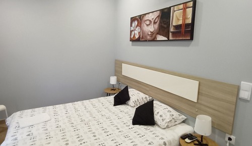 Habitación con 1 cama doble o 2 individuales, baño privado