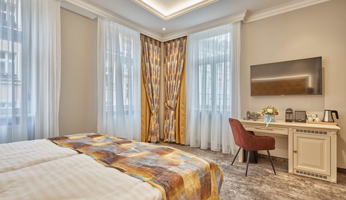 Suite de lujo, 1 cama de matrimonio grande con sofá cama, vistas a la ciudad