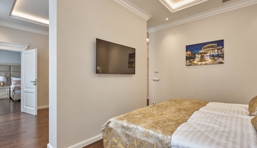Suite de lujo, 1 cama de matrimonio grande con sofá cama, vistas a la ciudad