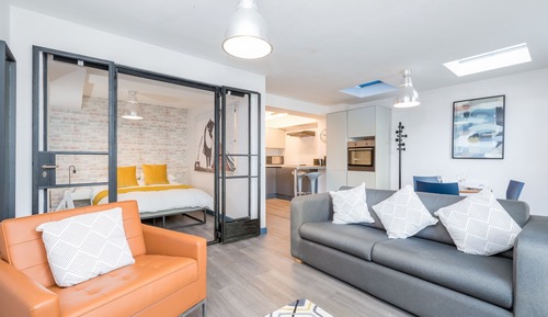 Estudio, 1 cama doble con sofá cama