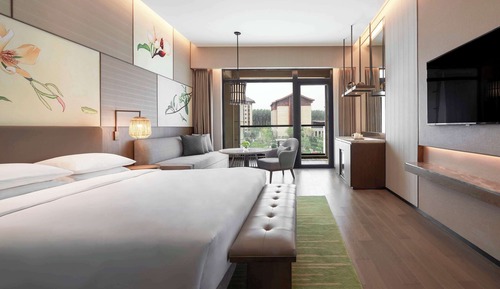 Habitación, 1 cama de matrimonio grande, vistas al jardín