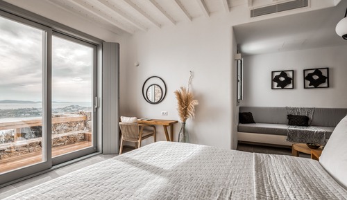 Suite ejecutiva, 1 cama de matrimonio grande con sofá cama, bañera de hidromasaje, vistas al mar
