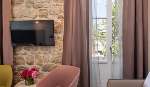 Habitación Deluxe doble, 1 cama de matrimonio con sofá cama, no fumadores, vistas al mar