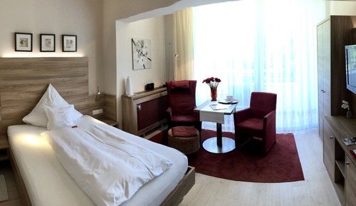 Habitación individual, vistas al parque