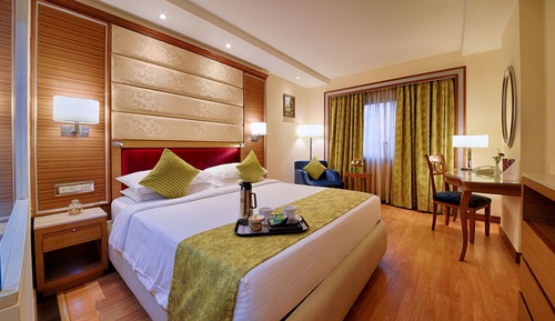 Habitación Deluxe doble, 1 cama de matrimonio grande, vistas a la ciudad