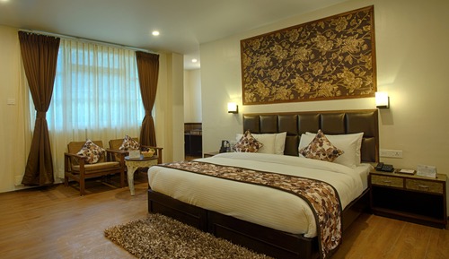 Habitación Deluxe doble, 1 cama de matrimonio grande, vistas a la montaña
